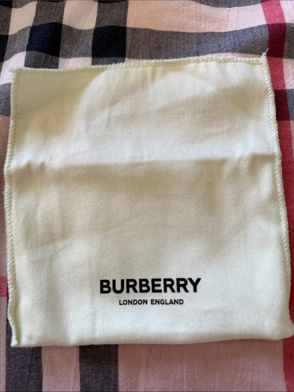 Burberry Brown Leather & Black Trim Canvas Card Holder